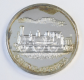 Medaille Geschichte der Eisenbahn Orientexpress versilbert 4cm