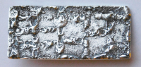 Brosche Silber 925 abstraktes Relief 4,5x2cm (N)