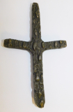 Bronze Kreuz Wandkreuz Relief abstrakt 14,5x8,7cm  (N)