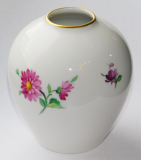 Vase Eiform 0 Goldrand Blumen KPM Berlin Entw. Siegmund Schütz I. Wahl 9cm (N) #a