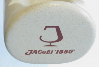 Seltener alter Werbe Aschenbecher Jacobi 1880 Weinbrand Flasche Keramik