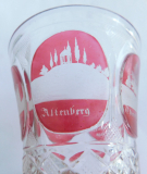 Original altes Badeglas Andenken Altenberg Theresienbronn Kissingen ? vor 1900