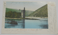 Alte PK AK Gruss vom Rhein Der Mäusethurm bei Bingen 1900