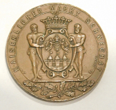Seltene alte Bronze Medaille Franz Josef I. Jubiläum 1898 Schwechat Neuberger
