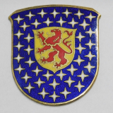 Plakette altes Wappen Landkreis Darmstadt Kupfer Email Emaille 5,7x5cm