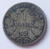 1 Mark Deutsches Reich 1876 A Silber 900 5,31g Ø2,4cm
