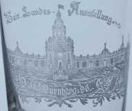 Seltenes altes Andenken Glas Landesausstellung Nürnberg 1896 (N)