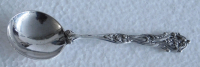 Jugendstil Sahnelöffel Silber 800 floral verziert Blüten Knospen 13cm