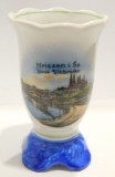 Alte kleine Andenken Vase Meissen i. Sa. Neue Elbbrücke CW Deesbach 8cm