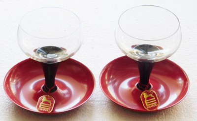 2 seltene Eisschalen Champagnerschalen Erhard Geschenk mit Charme Metall Glas