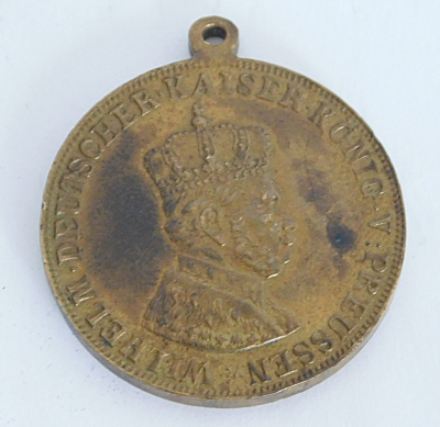 Medaille Erinnerung Geburtstag Kaiser Wilhelm I. 1887 Kaiser Deutschland Ø3,3 #b