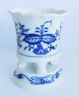 Vase Meissen Zwiebelmuster Tatzenfüße 9cm #a