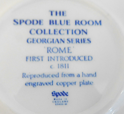 Tasse + Untertasse The Spode Blue Room Collection Georgian Series Rome