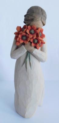 Willow Tree Figur Surrounded by Love Mädchen mit Blumen Susan Lordi 2009 13cm