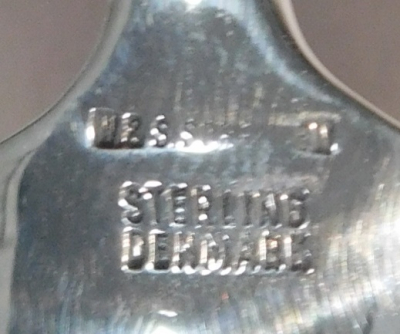 Edler Sahnelöffel mit Krone 925 Sterling Silber W&S Sorensen Denmark 15cm