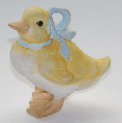 Porzellanfigur kleine gelbe Ente Hutschenreuther auch als Anhänger 4,8cm (N)