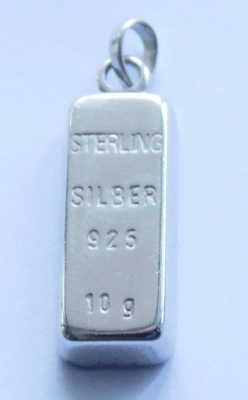 Anhänger Silberbarren kleiner Barren Silber 925 10g