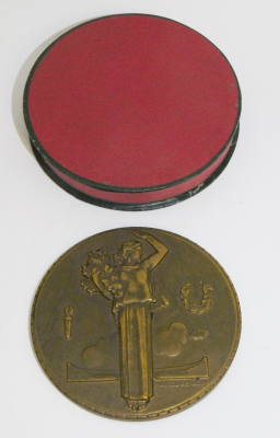 Seltene alte Bronze Medaille Don du Jour Marcel Renard Ø7cm