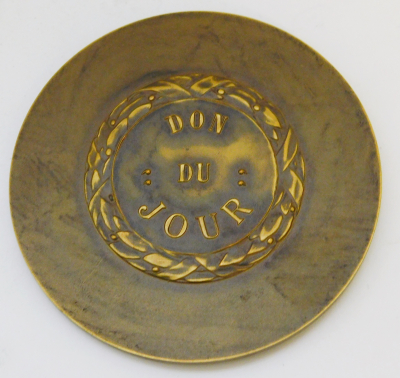 Seltene alte Bronze Medaille Don du Jour Marcel Renard Ø7cm