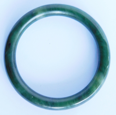 Armreif wohl Nephrit Jade Moosachat ? Ø6cm 38,8g