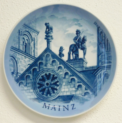 Andenken Teller Mainz Dom St. Martin Royal Copenhagen 1975 18,2cm (N)