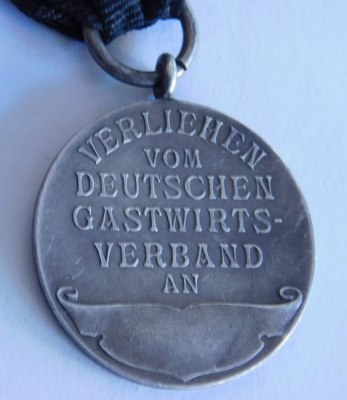 Jugendstil Medaille Für Treue und Fleiss Gastwirts-Verband Silber Chatelaine