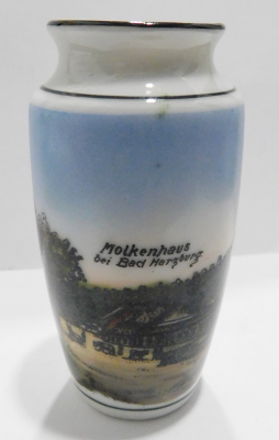 Alte Andenken Vase Molkenhaus bei Bad Harzburg 8cm