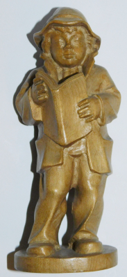 Holzfigur Junge Mann mit Buch detailliert geschnitzt 16,5cm (N)