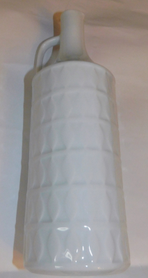 Vase Hutschenreuther Design Karl Scheid glasiert weiß Henkelvase Kanne 22,5cm (N)