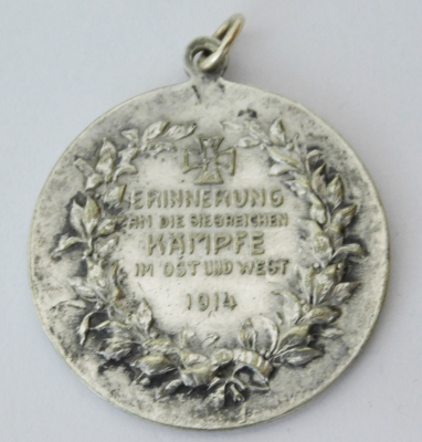 Medaille Erinnerung Kämpfe Ost West 1914 Franz Joseph I. Wilhelm II. Einig Treu (N)