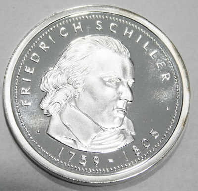 Medaille Friedrich Schiller Silber 333 16,55g Ø3,5cm