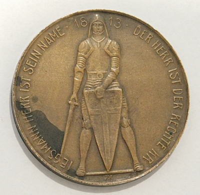 Original alte Bronze Medaille Patriotenbund Völkerschlachtdenkmal Leipzig 1913