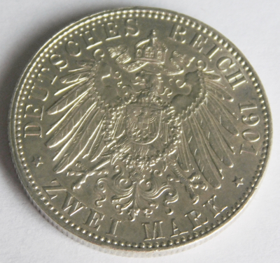 2 Mark Deutsches Reich Preussen 1901 Friedrich I Wilhelm II Silber 900 Ø2,8