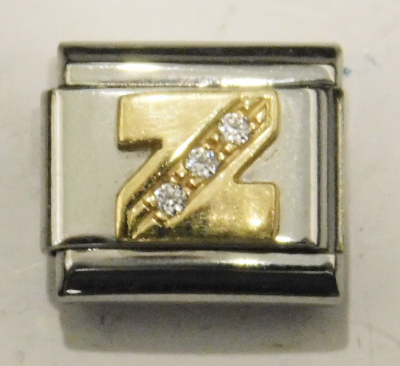 Original Nomination Modul Classic 9mm Gold Emblem Buchstabe Z mit Zirkonia (N)