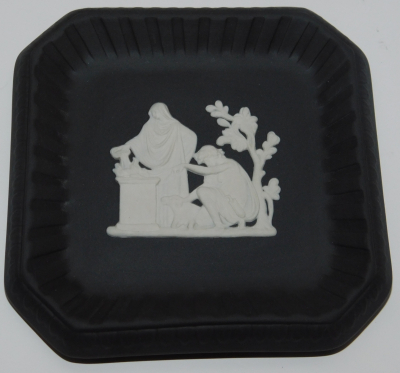 Schälchen Schale Wedgwood Aurora eckig schwarz 10,2x10,2cm (N)