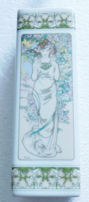 Große Vase Hutschenreuther Dekor nach Alfons Mucha Die Blumen 25,5cm