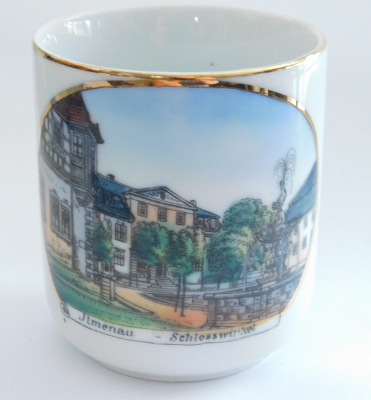 Alte Porzellan Andenken Tasse Ilmenau Schlosswinkel