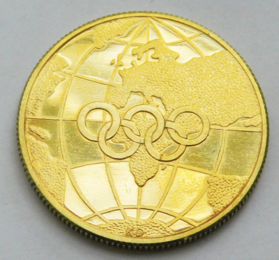 Medaille München 1972 Olympiade CSV Silber vergoldet Ø3,2cm