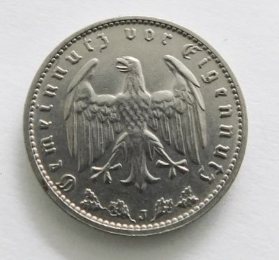 1 Reichsmark 1934 J 4,8g Ø2,2cm