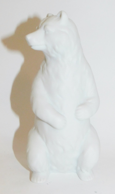 Porzellanfigur stehender Bär Rosenthal Bisquitporzellan weiß 13cm (N)