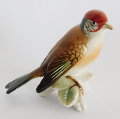 Porzellanfigur Vogel Stieglitz ENS 7741 7,2cm