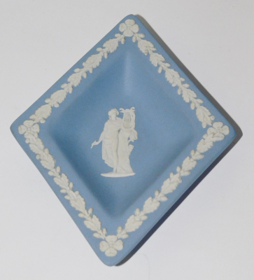 Schälchen Schale Wedgwood Rautenform blau 9,5cm (N)