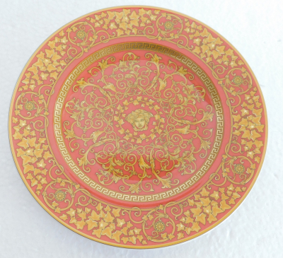 Rosenthal Versace Floralia Medusa Red rot Wandteller Brotteller Ø18,3cm