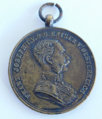 Tapferkeitsmedaille Österreich Kaiser Franz Joseph I. Der Tapferkeit Bronze Ø3cm