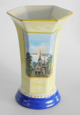 Alte Andenken Vase Lützen Gustav Adolf-Denkmal 14cm