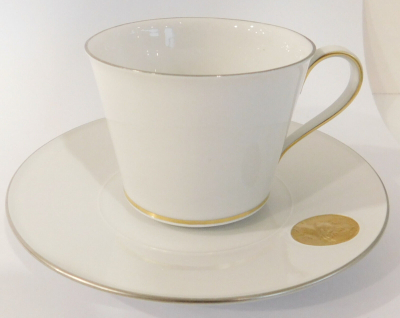 Tasse +UT KPM Berlin Urania Arkadia Medaillon Leander Petri Schütz gold platin