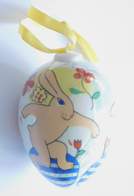 Buntes Ei Villeroy & Boch lustiger Hase Blumen 7,5cm Frühling Ostern