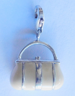 Thomas Sabo Anhänger Charm Handtasche creme-beige mit Silber 925