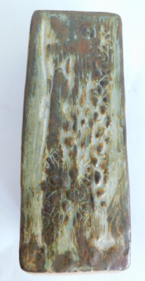 Studiokeramik Vase Jorgen Mogensen Danmark F207 Relief abstrakt Baumrinde 18,5cm