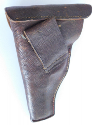 Altes Leder Holster Pistolentasche I. WK Sattler Berlin 1915 wohl für Offiziere